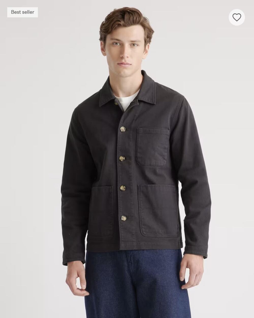 Quince Organic Comfort Stretch Chore Jacket Size Large NWT